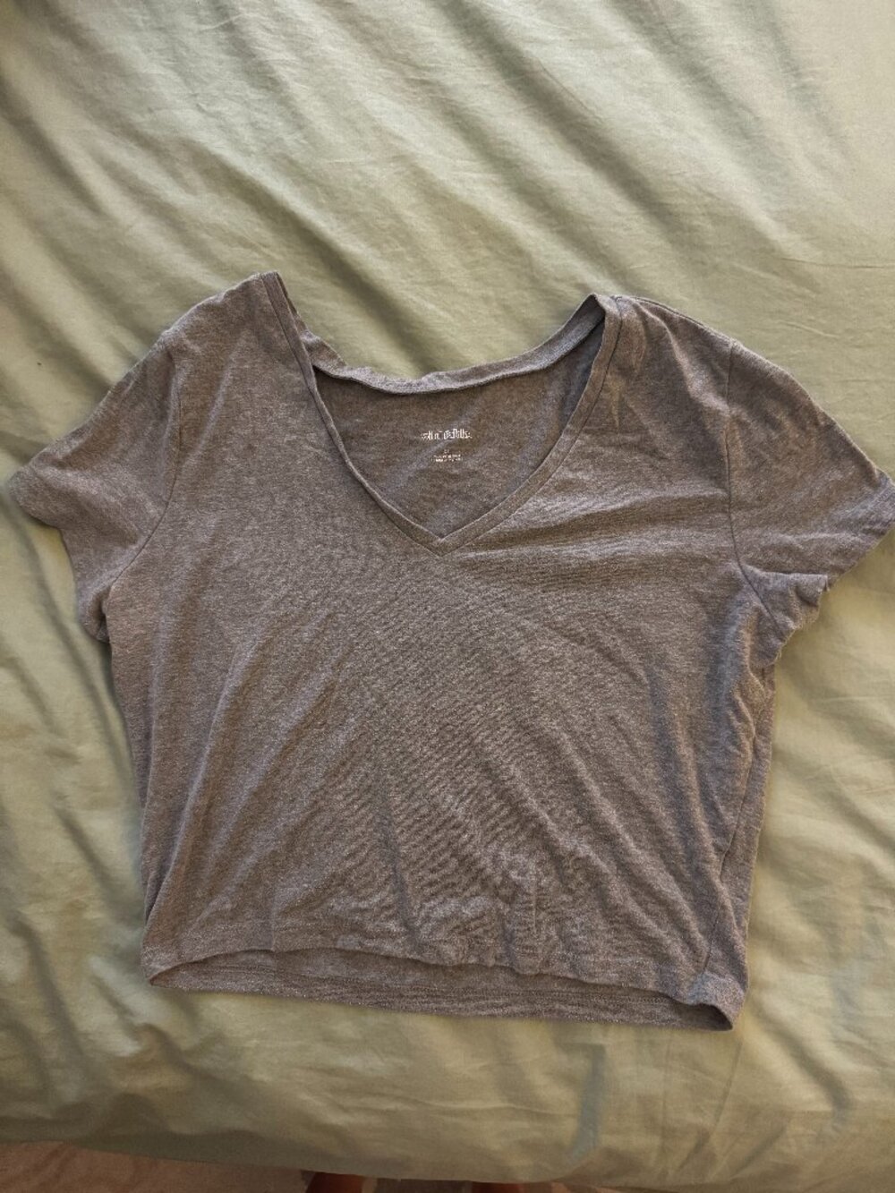 Wild Fable Gray Cropped T-shirt